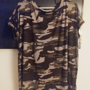 New- Womans Army color Camo shirt